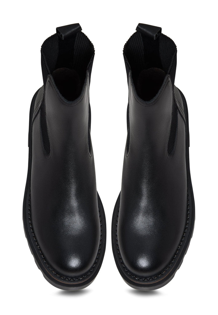 Klassische Plateau-Stiefeletten - Schwarz