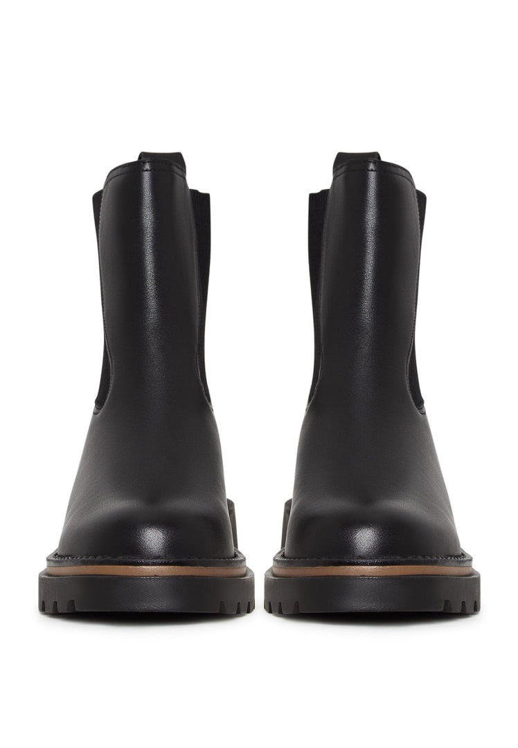Klassische Plateau-Stiefeletten - Schwarz