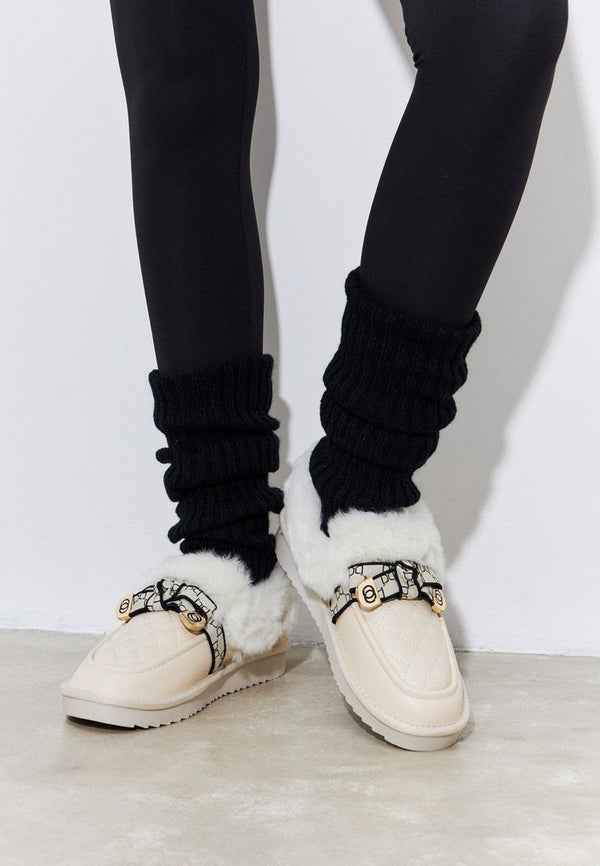 Warm Padded Loafers - Off White