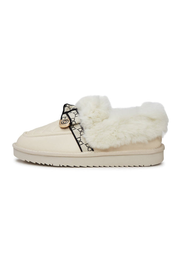 Warm Padded Loafers - Off White
