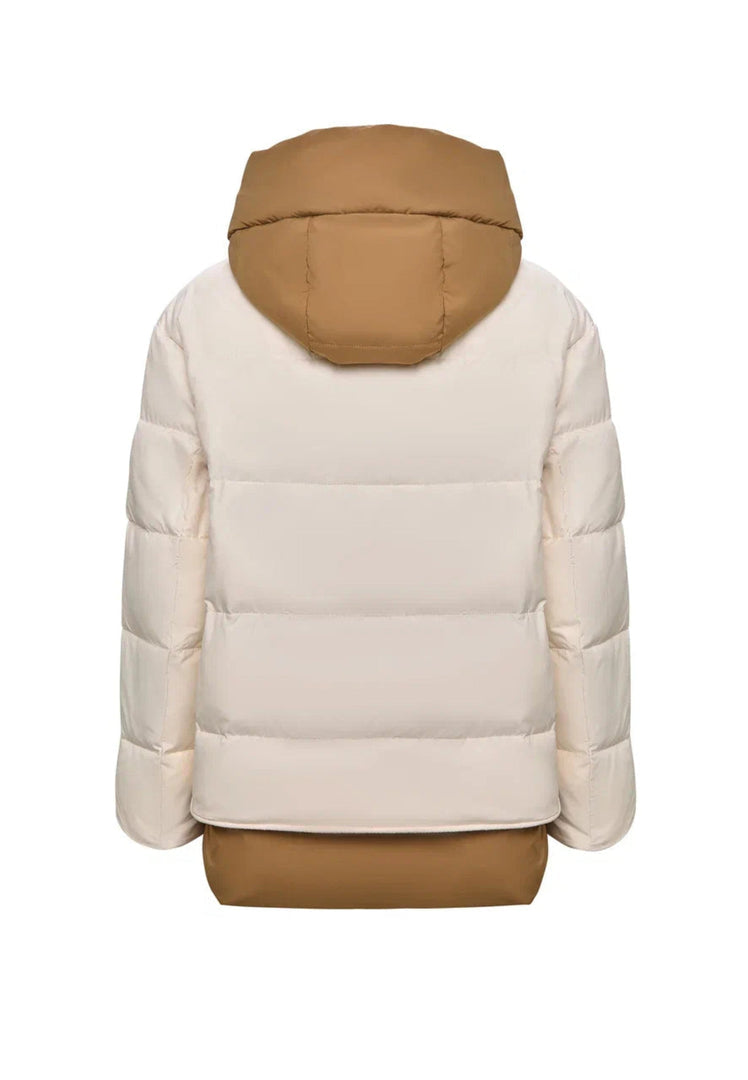 Hooded Puffer Jacket - White
