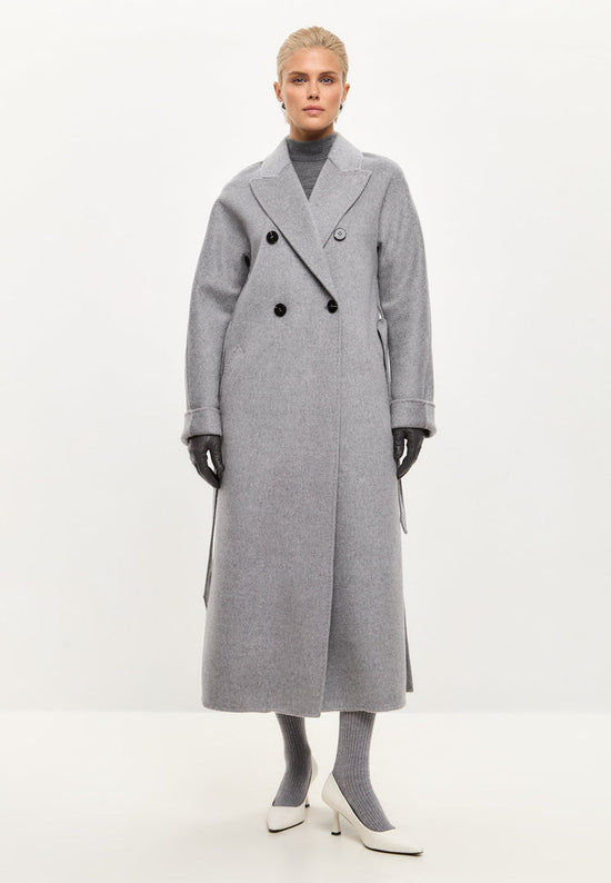 Classic Luxe Long Coat Rosie - Gray