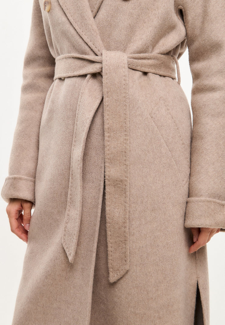 Classic Luxe Long Coat Rosie - Pearl