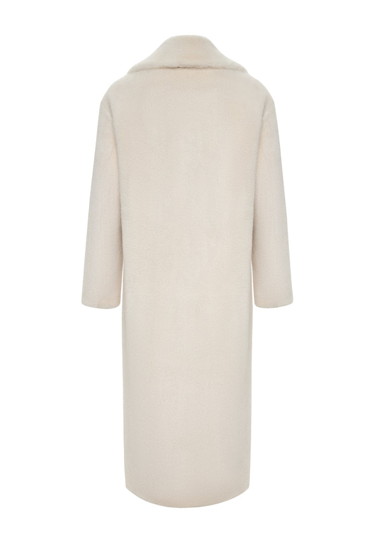 Luxurious Faux Fur Coat Freya - White