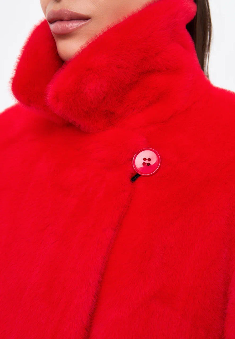 Deluxe Long Back Print Coat Lovers - Rød