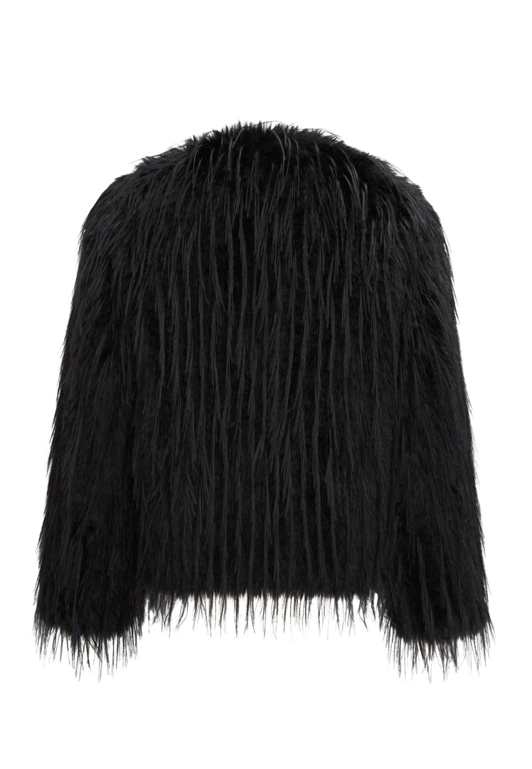 Winter Faux Fur Jacket - Black