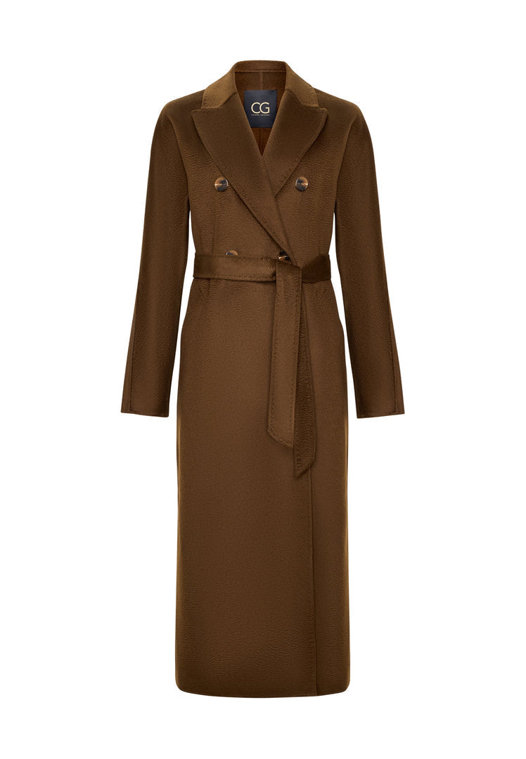 Classic Luxe Long Coat Rosie - Brown