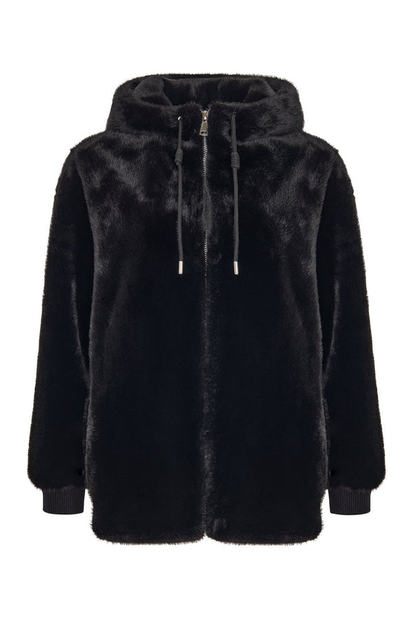 Black L Faux fur