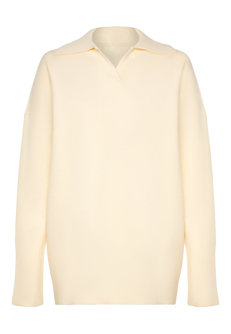 Minimalist Knitwear Set - Beige