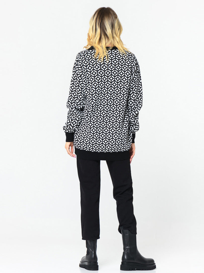 Geometric Knit Cardigan