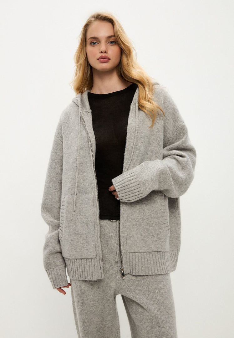 Chaqueta con capucha Merino Disfraz Penélope - Gris