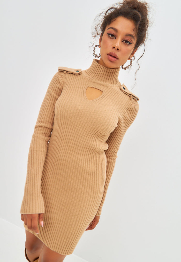 CG Knitted Dress - Beige