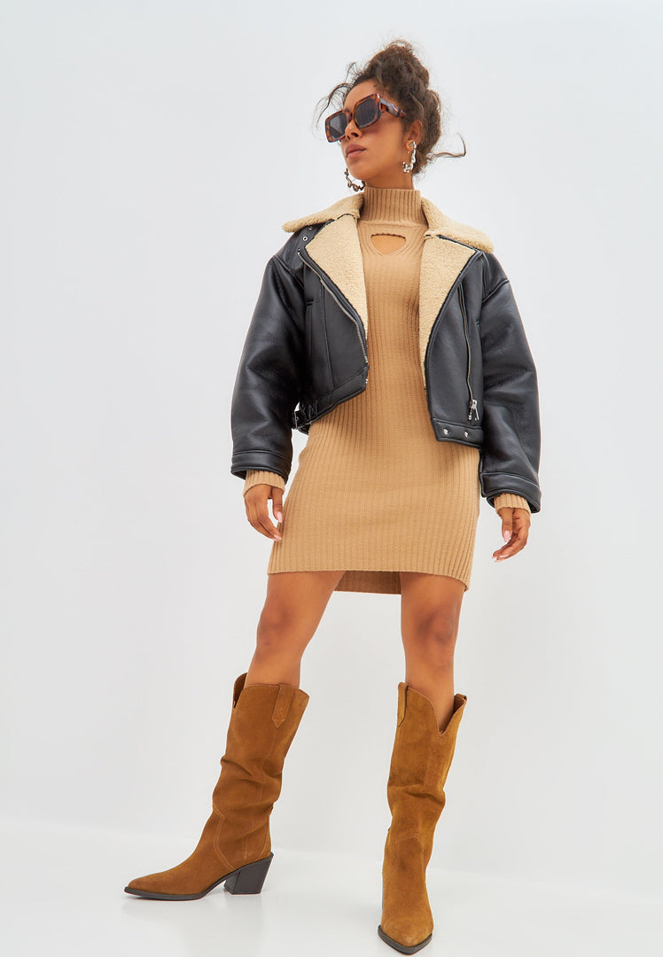 CG Knitted Dress - Beige