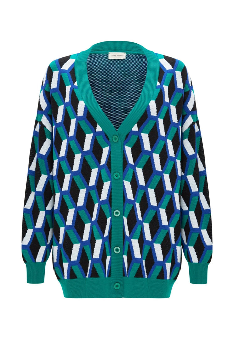 A stylish and affordable V-neck cardigan for women and men.