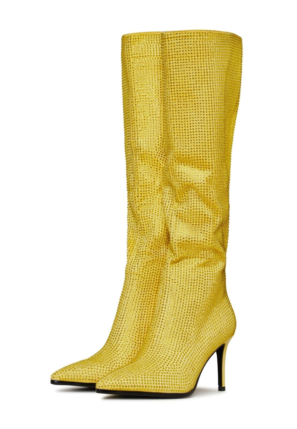 Bottes à hauteur de genou ornées d'un bijou