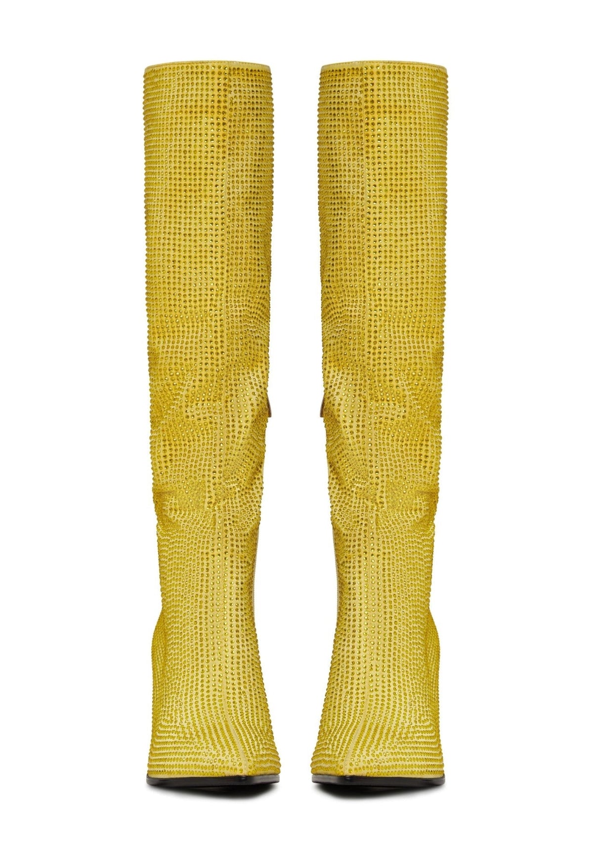 Bottes à hauteur de genou ornées d'un bijou