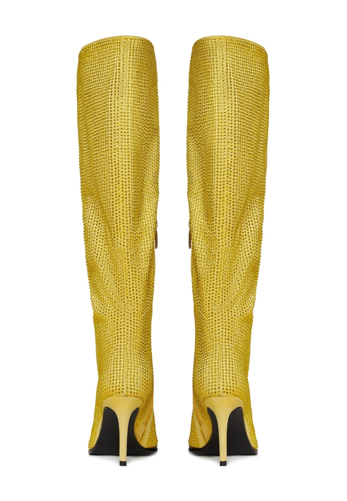 Bottes à hauteur de genou ornées d'un bijou