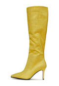 Bottes à hauteur de genou ornées d'un bijou