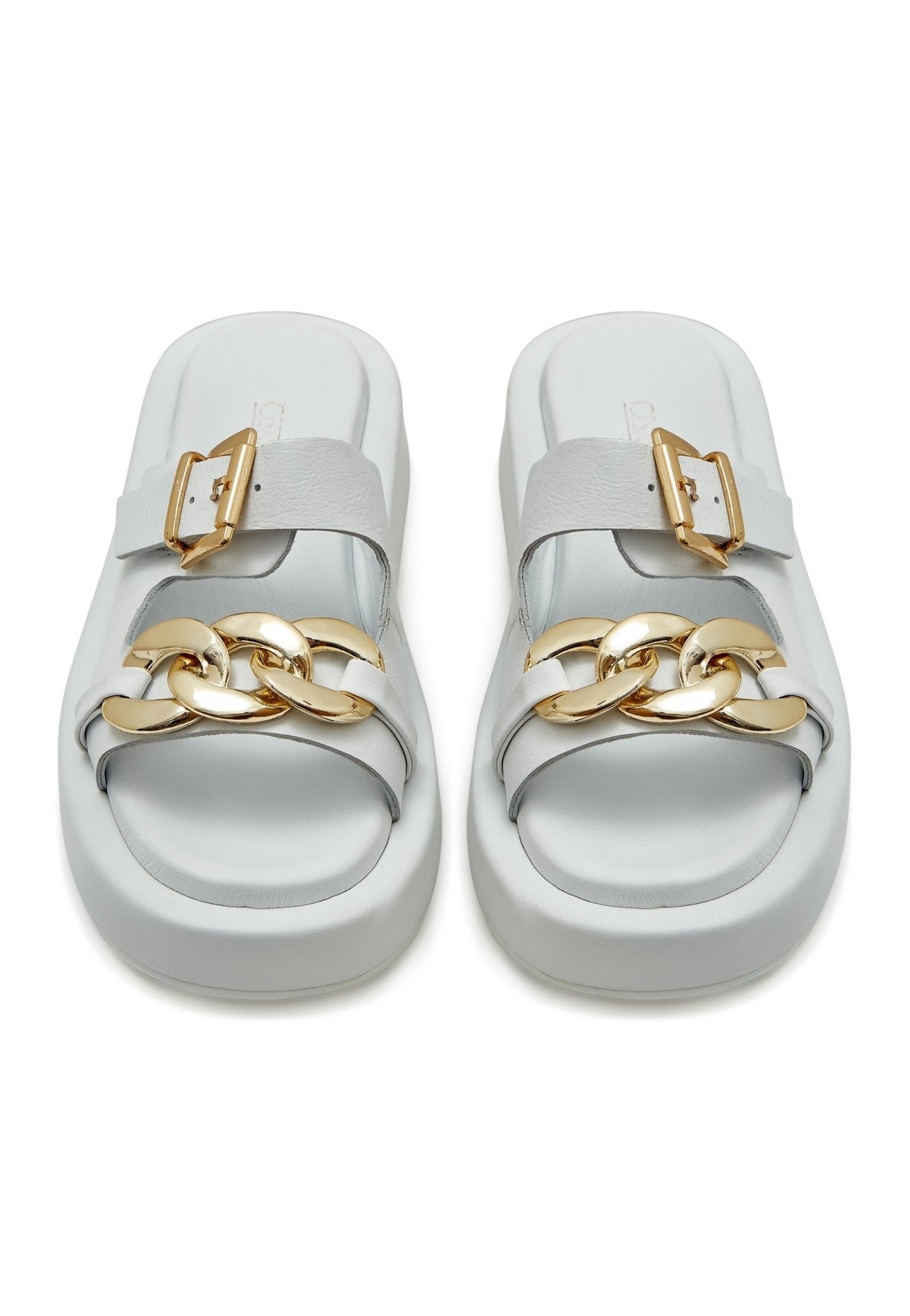 Leather Chain Sandals - Cesare Gaspari - Sandals