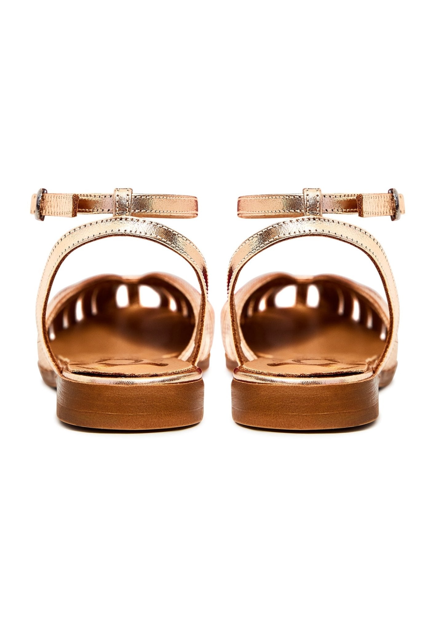 Leather Flat Sole Sandals - Cesare Gaspari - Sandals