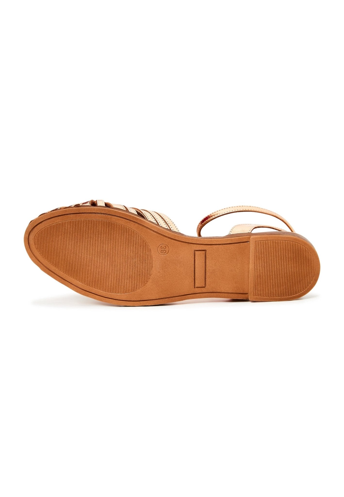 Leather Flat Sole Sandals - Cesare Gaspari - Sandals