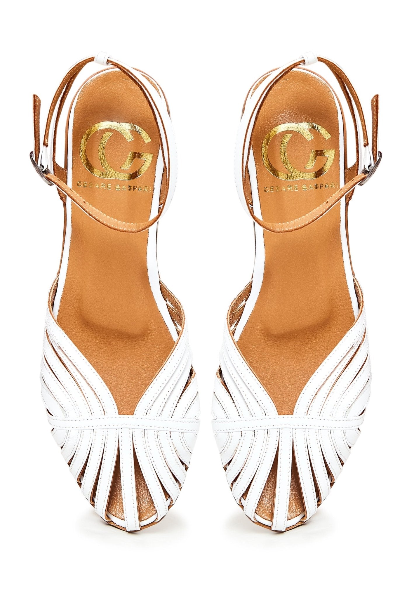 Leather Flat Sole Sandals - Cesare Gaspari - Sandals