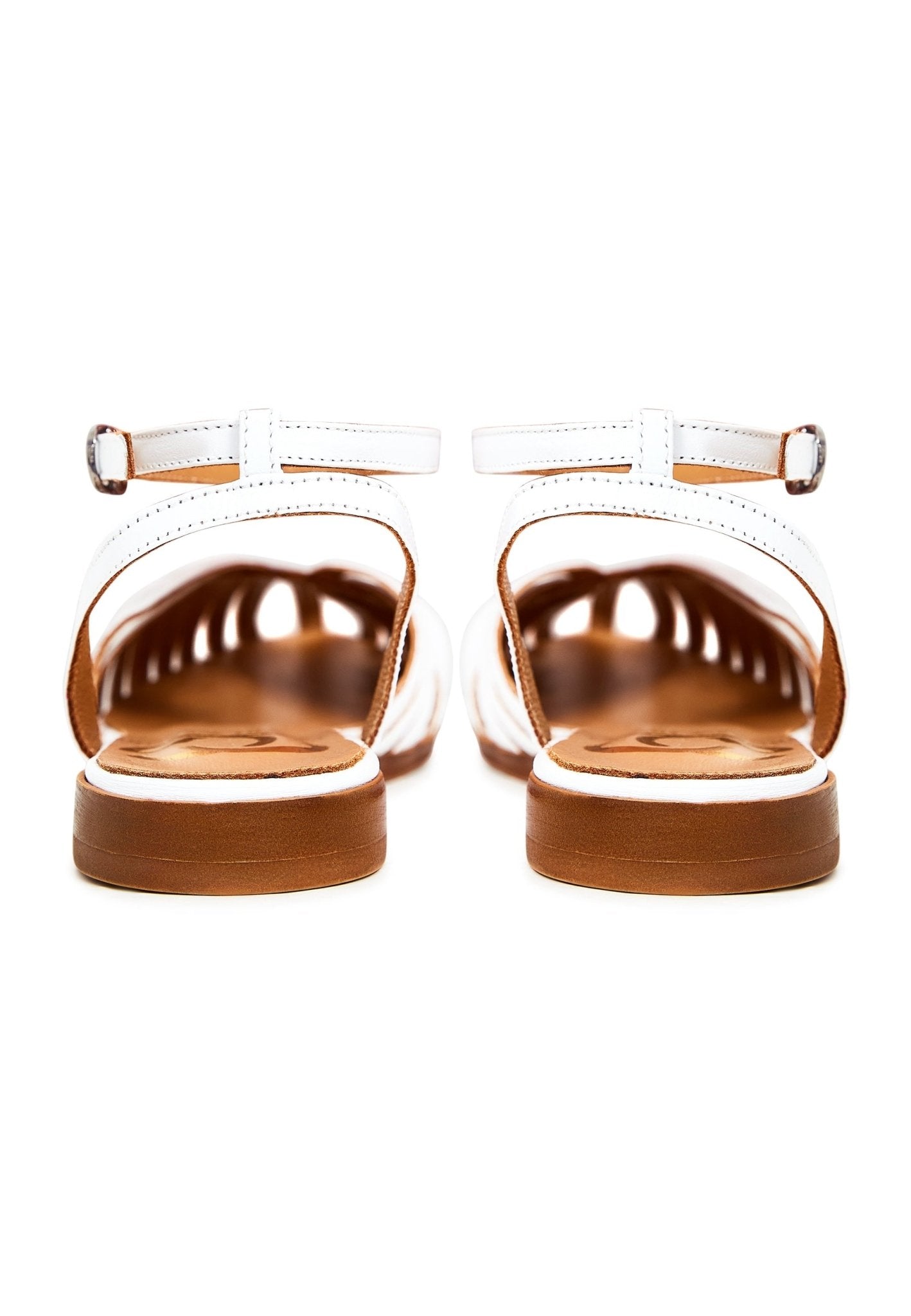 Leather Flat Sole Sandals - Cesare Gaspari - Sandals