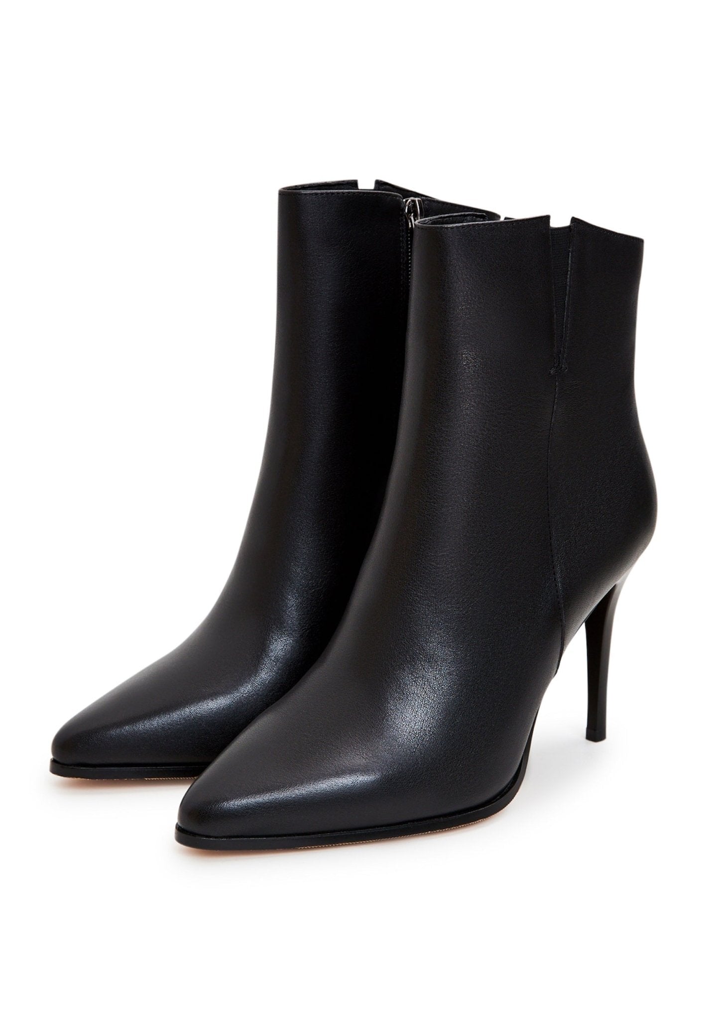 Leather High Heeled Ankle Boots - Cesare Gaspari - Ankle Boots