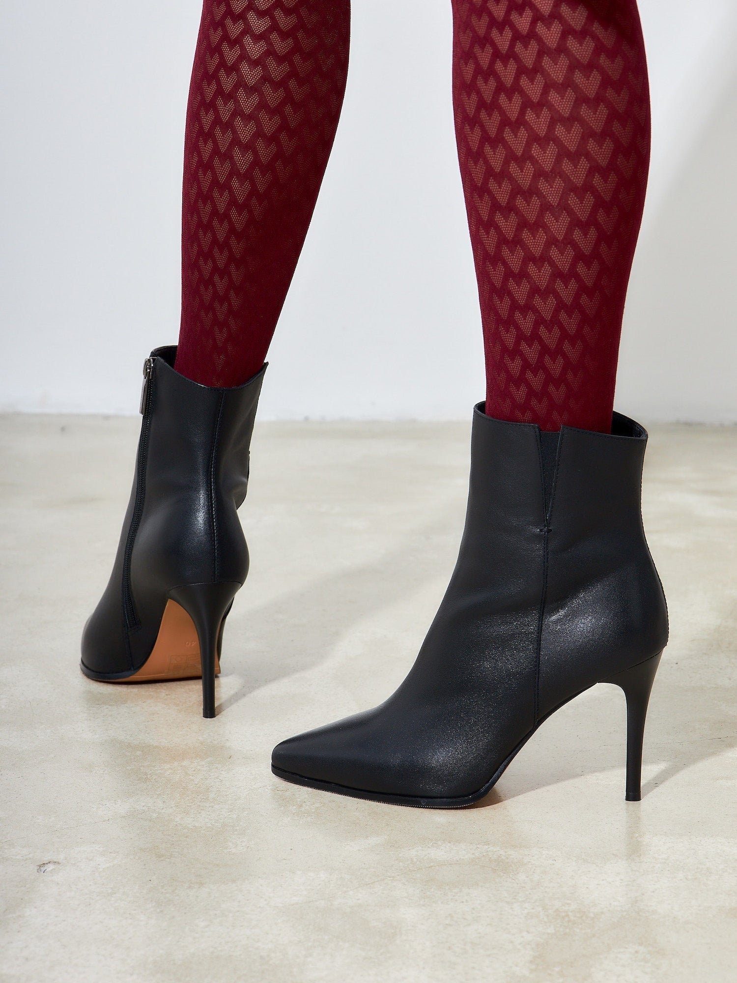 Leather High Heeled Ankle Boots - Cesare Gaspari - Ankle Boots