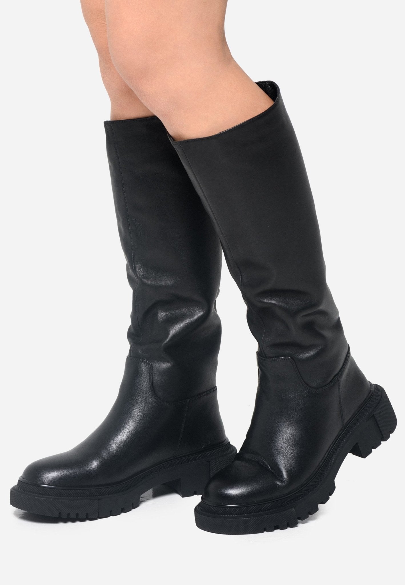 Leather Knee High Boots - Cesare Gaspari - Boots