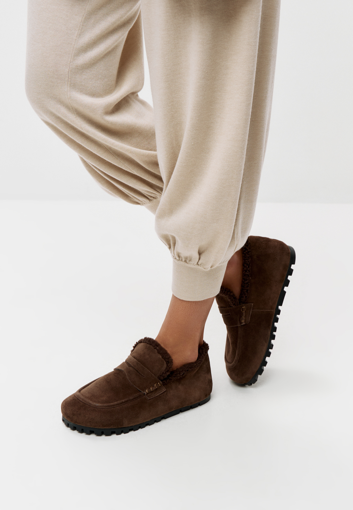 Cozy Trek Winter Loafers – Brown