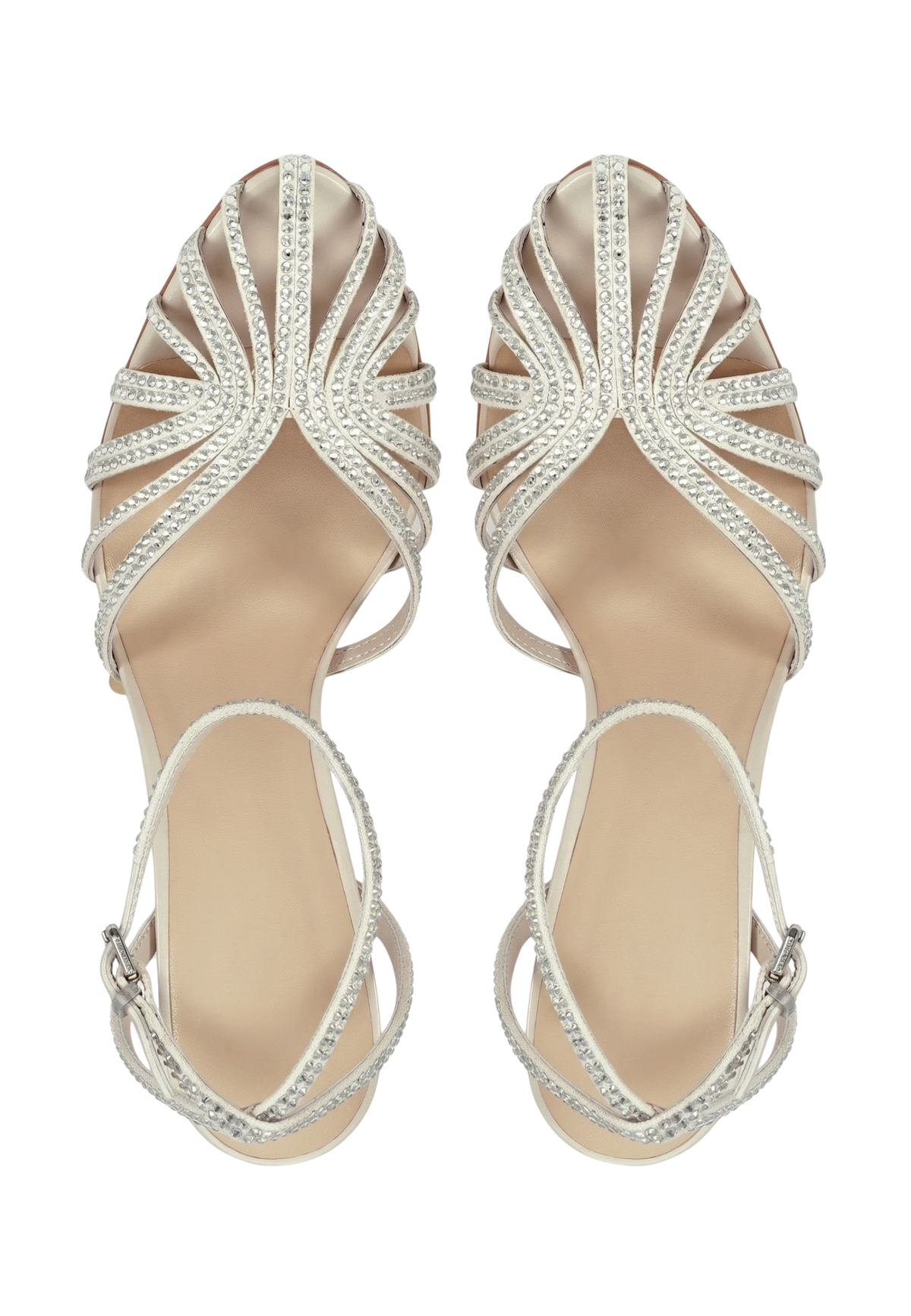 Crystal Grace Stiletto Sandals – Silver