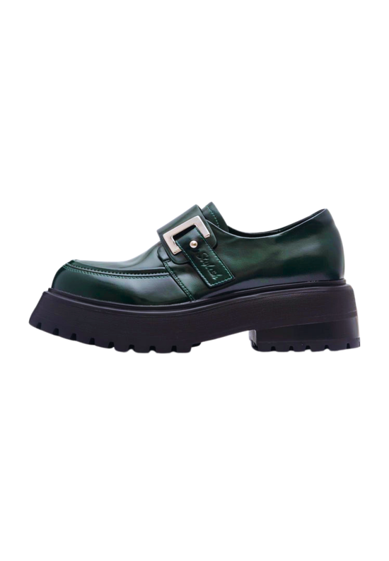 Læder Loafers - Grøn