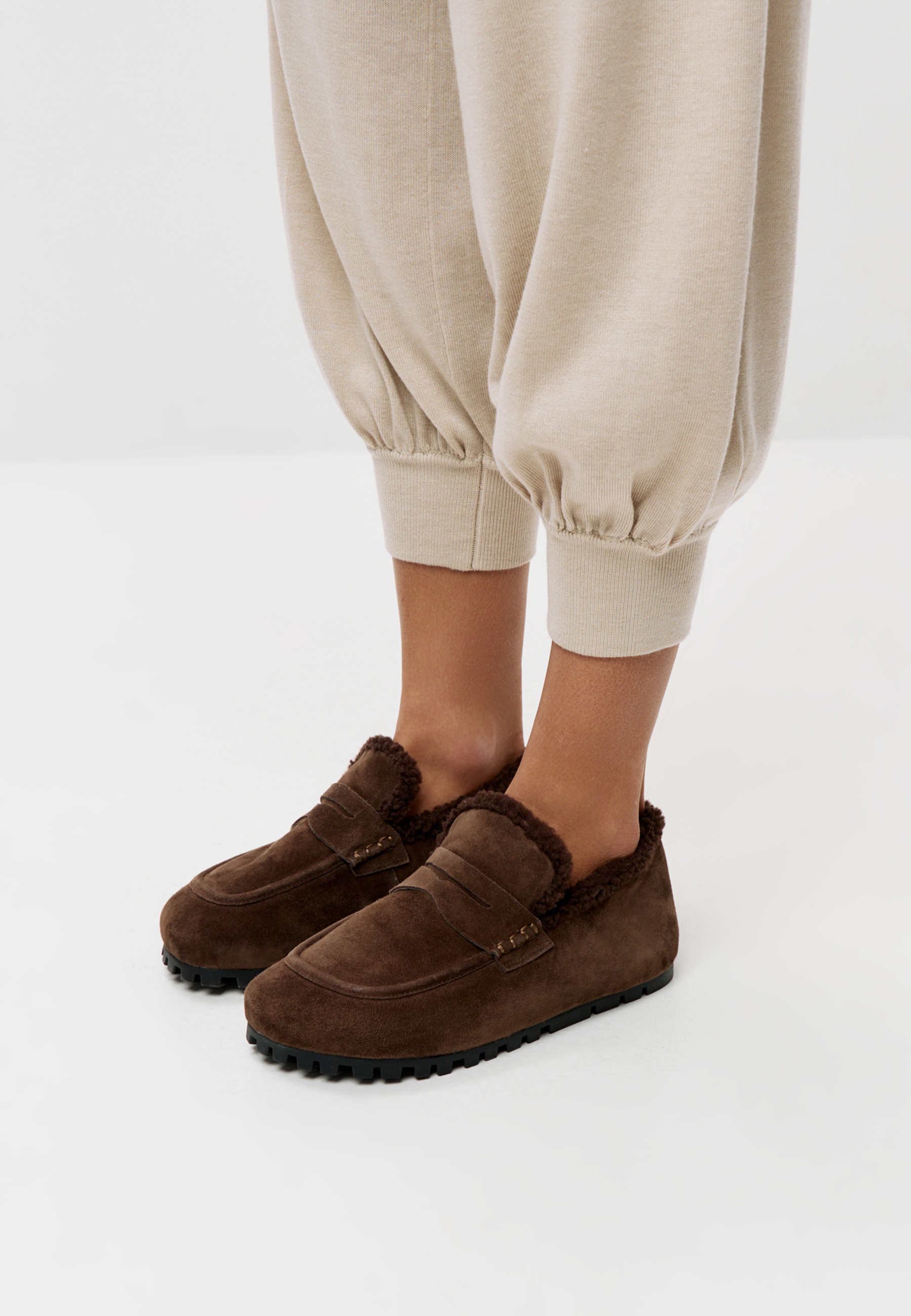 Cozy Trek Winter Loafers – Brown