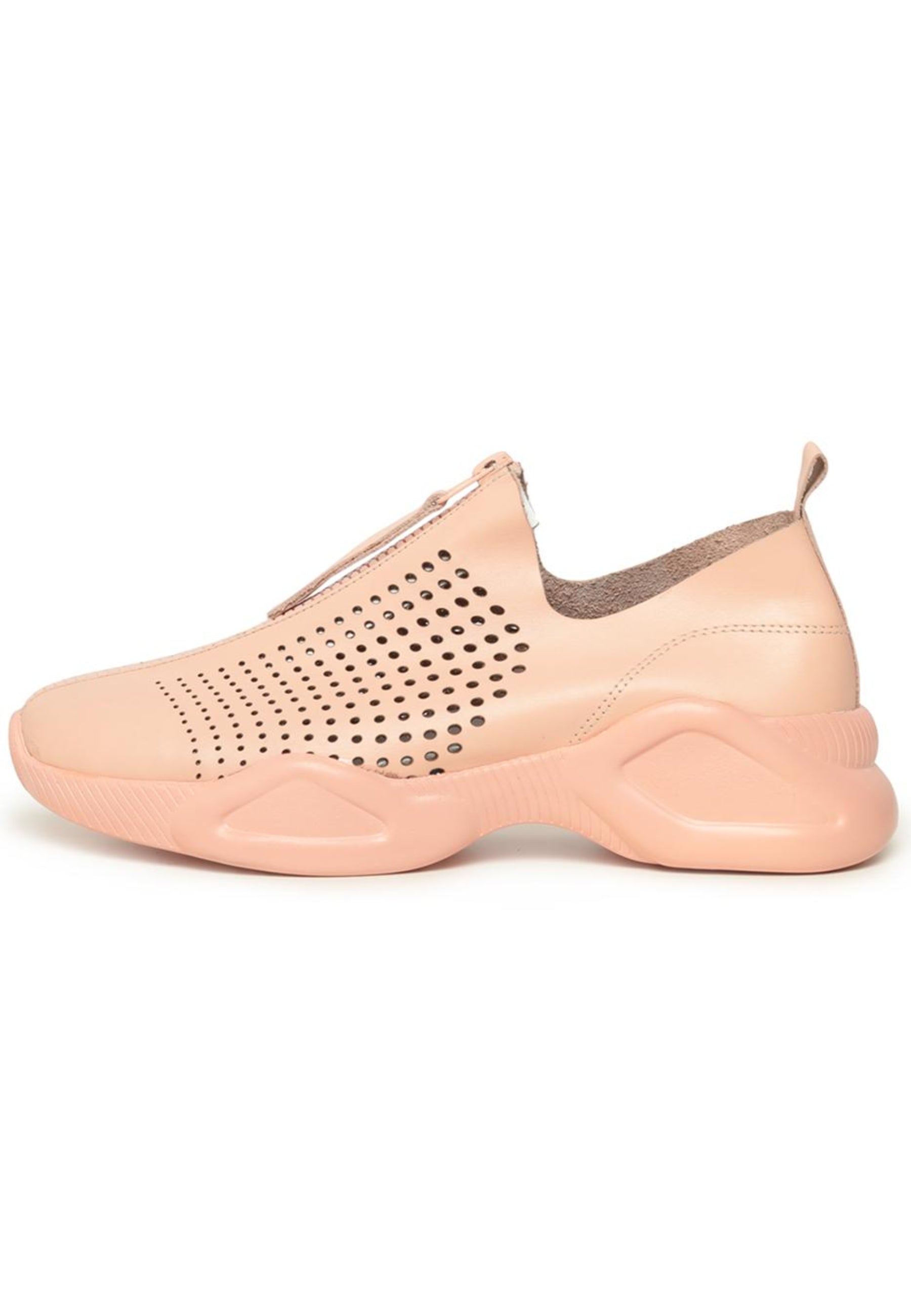 Perforated ZIp Sneakers - Pink