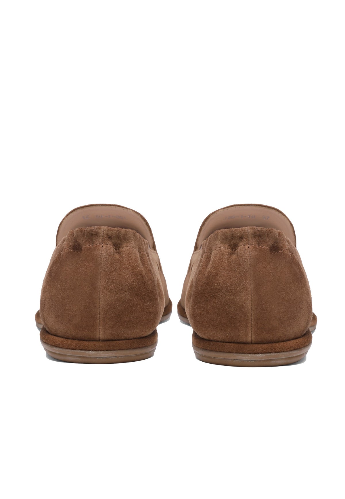 Zamszowe loafersy z frędzlami – Ciemny beż