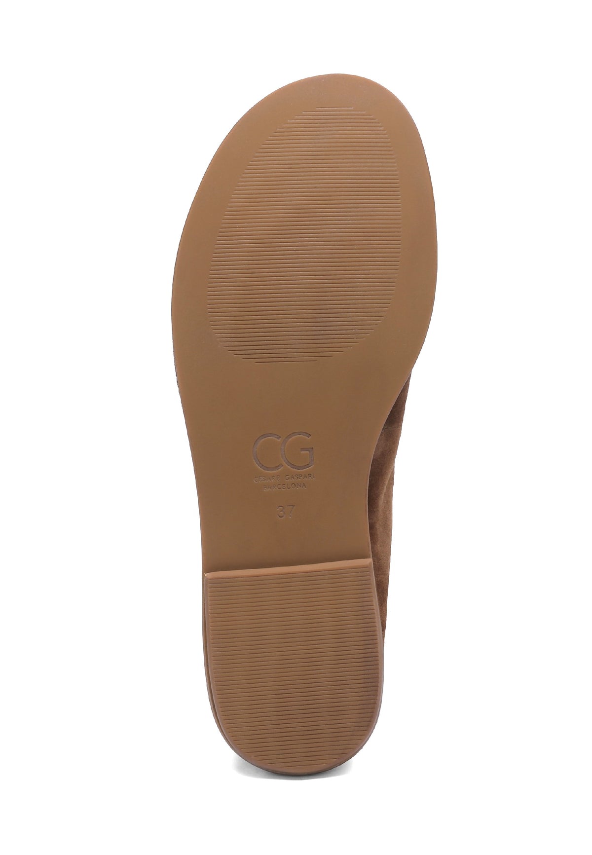 Zamszowe loafersy z frędzlami – Ciemny beż