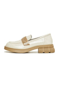 Loafers aus Lackleder - Beige
