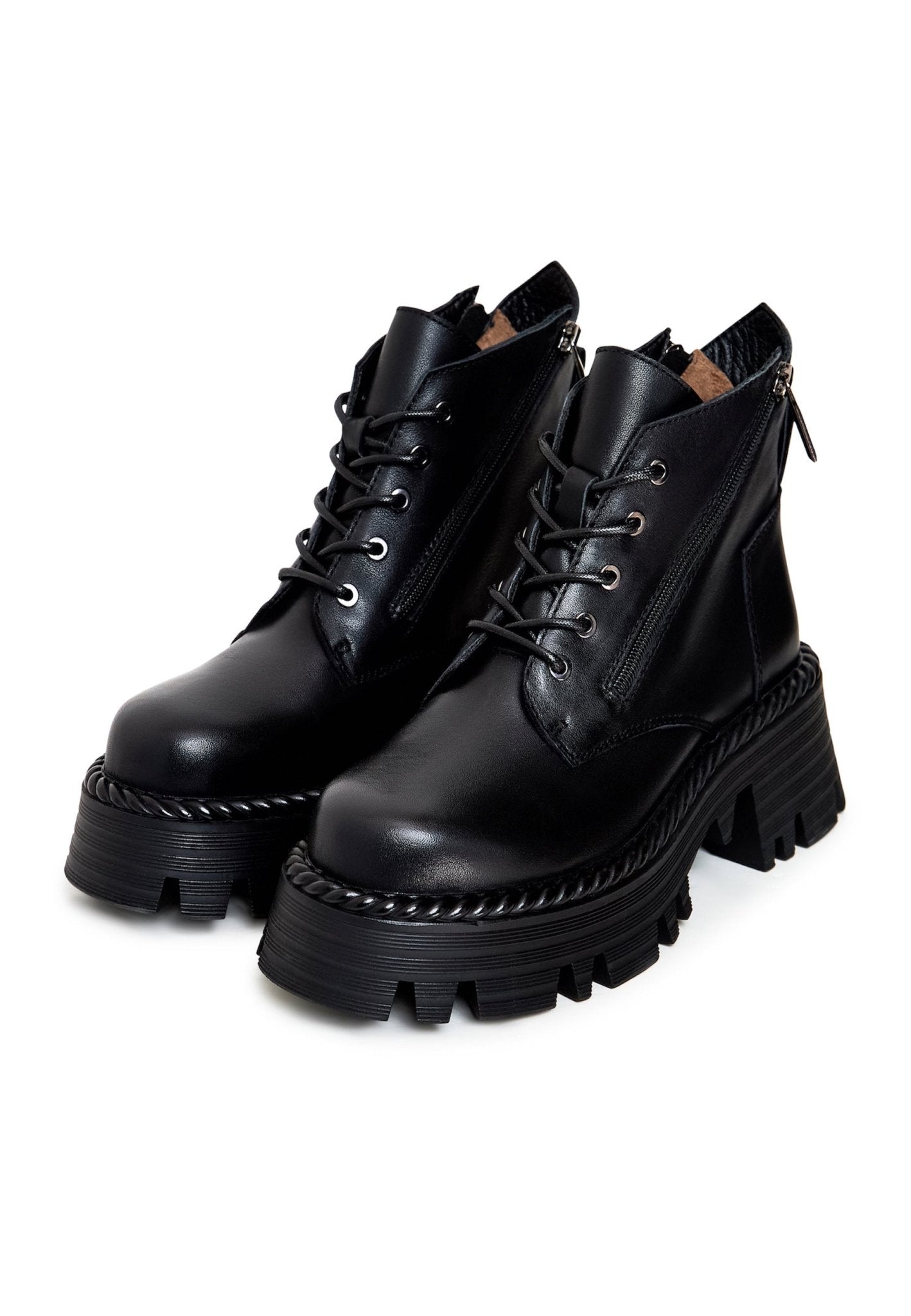 Stylish Lace-up Ankle Boots - Cesare Gaspari - Ankle Boots