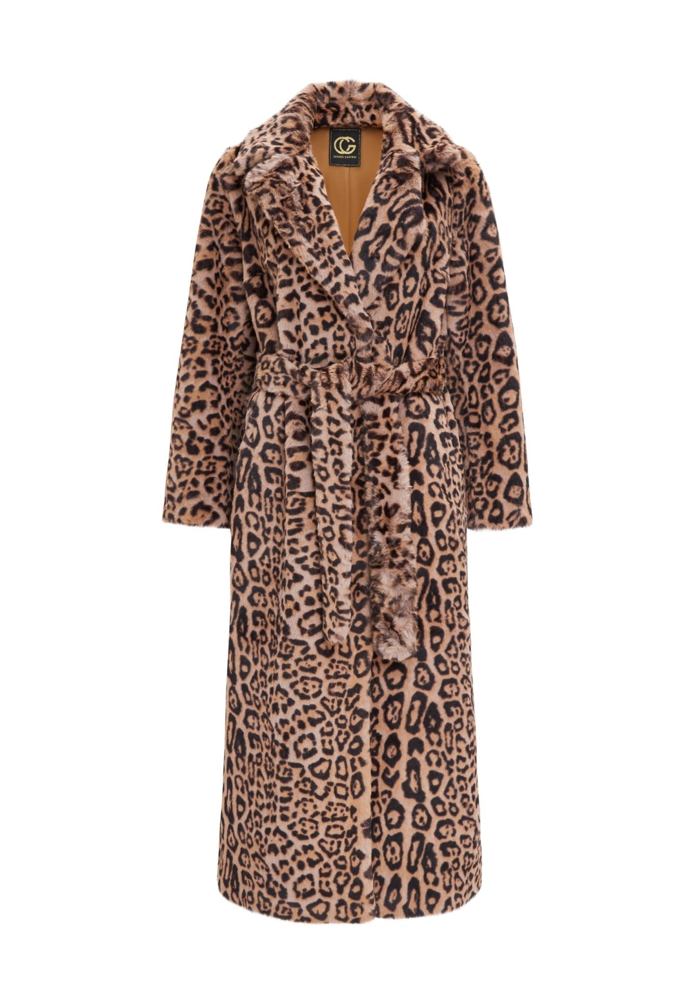 Animal print Long Winter Coat - Cesare Gaspari - Clothes