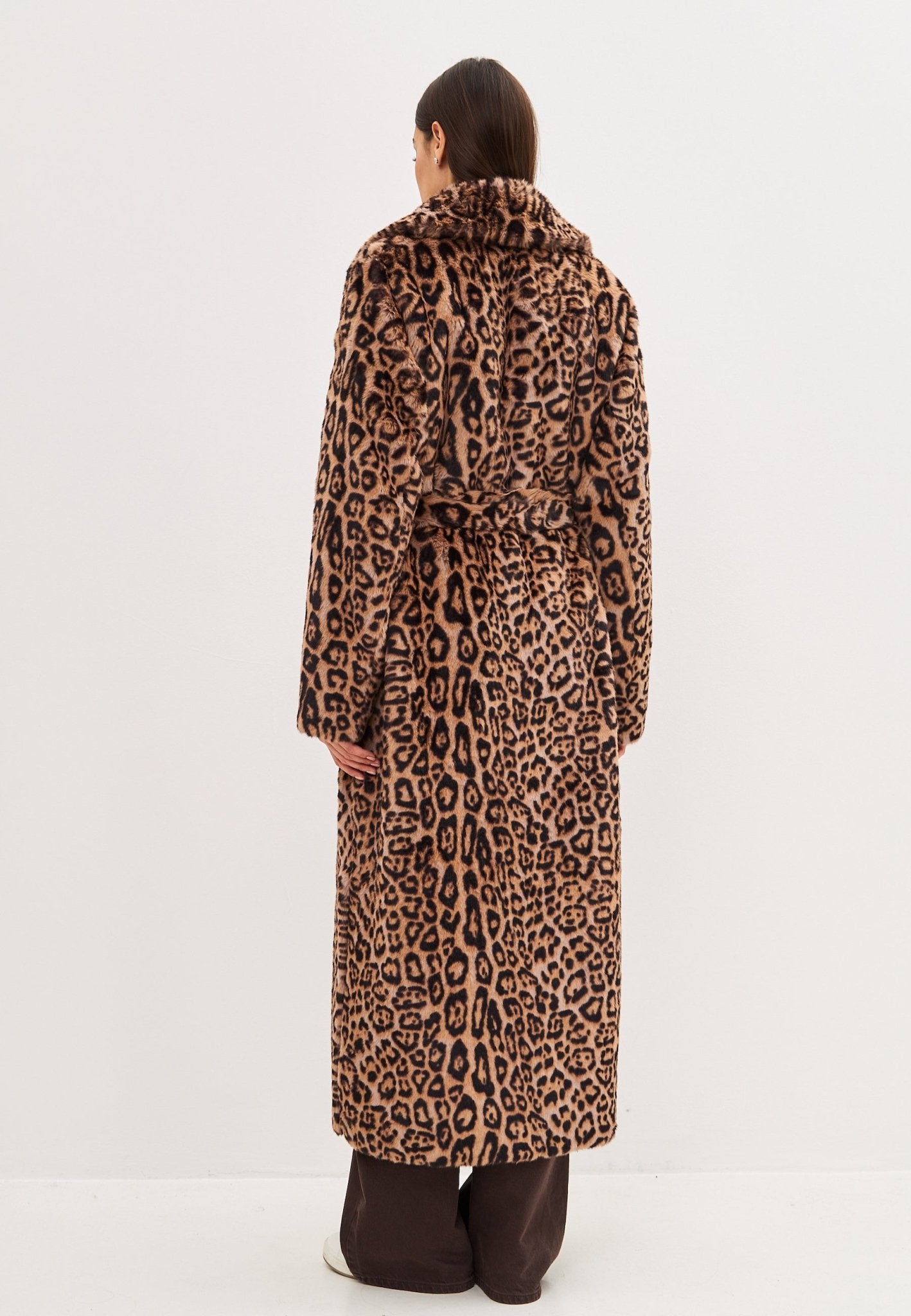 Animal print Long Winter Coat - Cesare Gaspari - Clothes