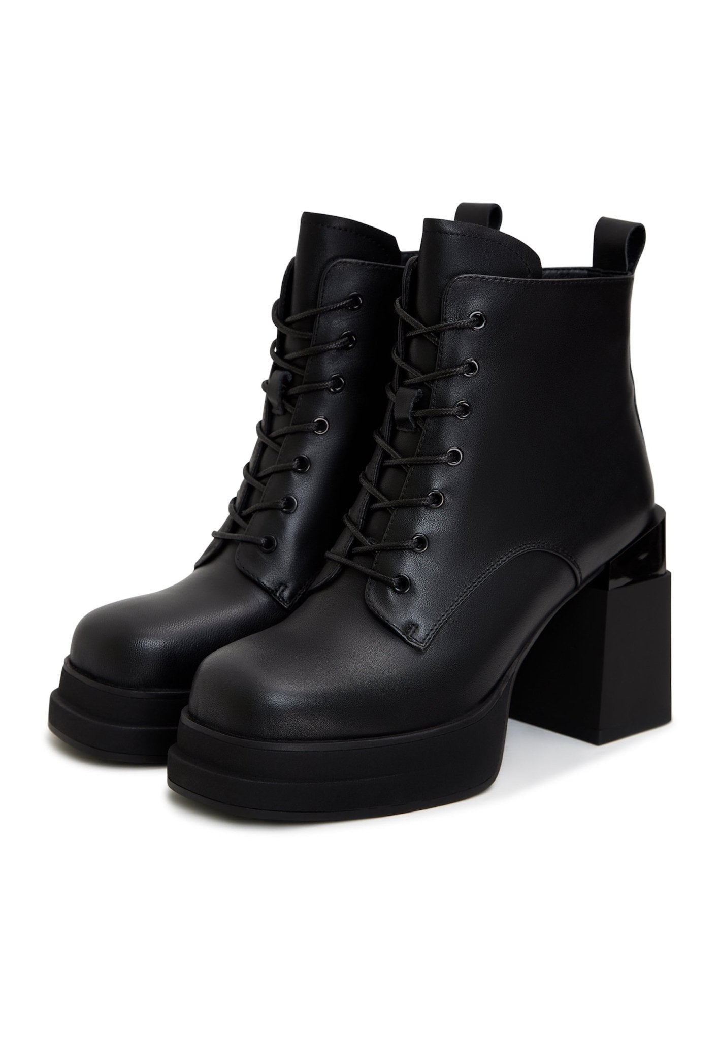 Block Heel Leather Ankle Boots - Cesare Gaspari - Ankle Boots