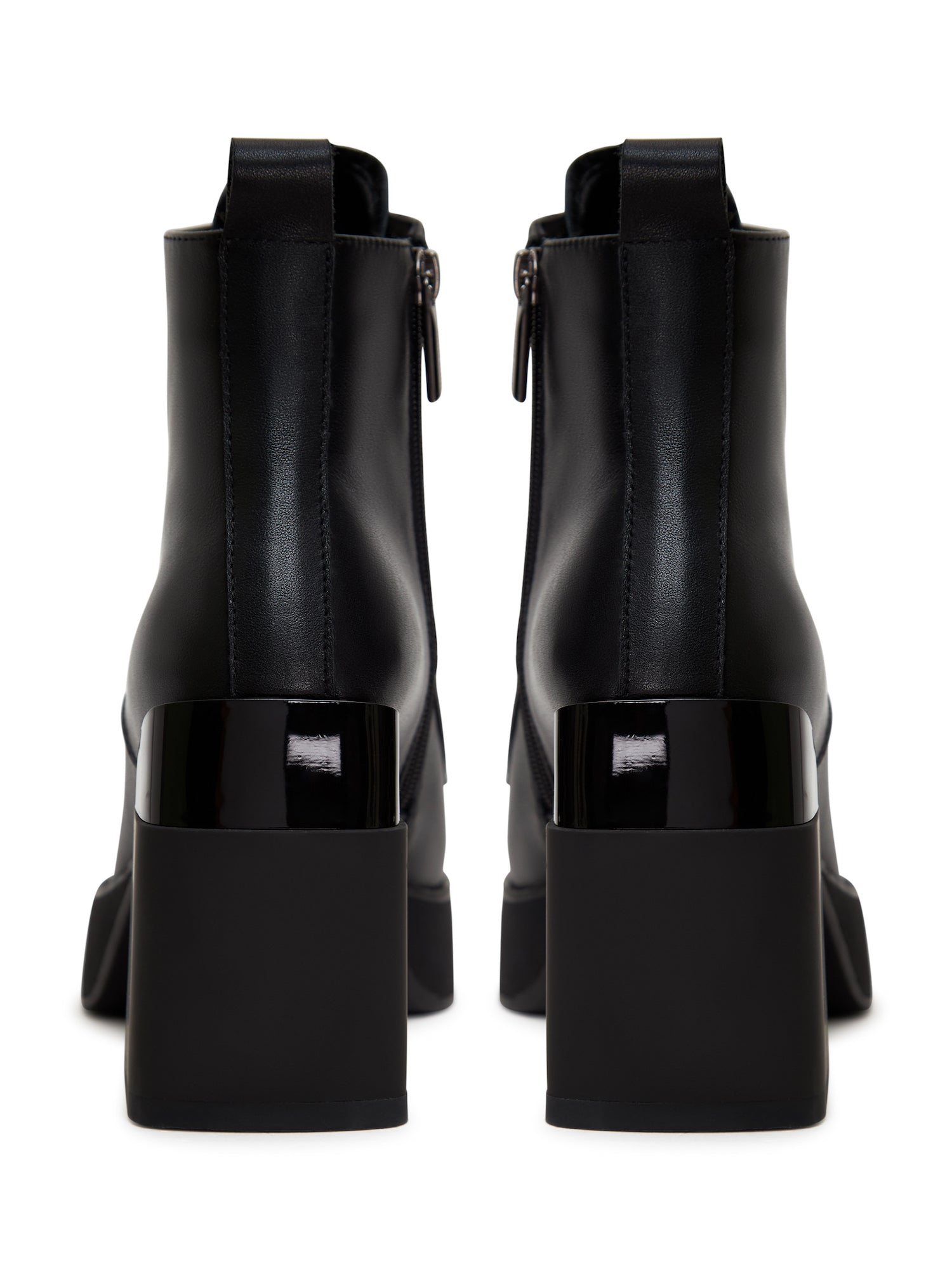 Block Heel Leather Ankle Boots - Cesare Gaspari - Ankle Boots