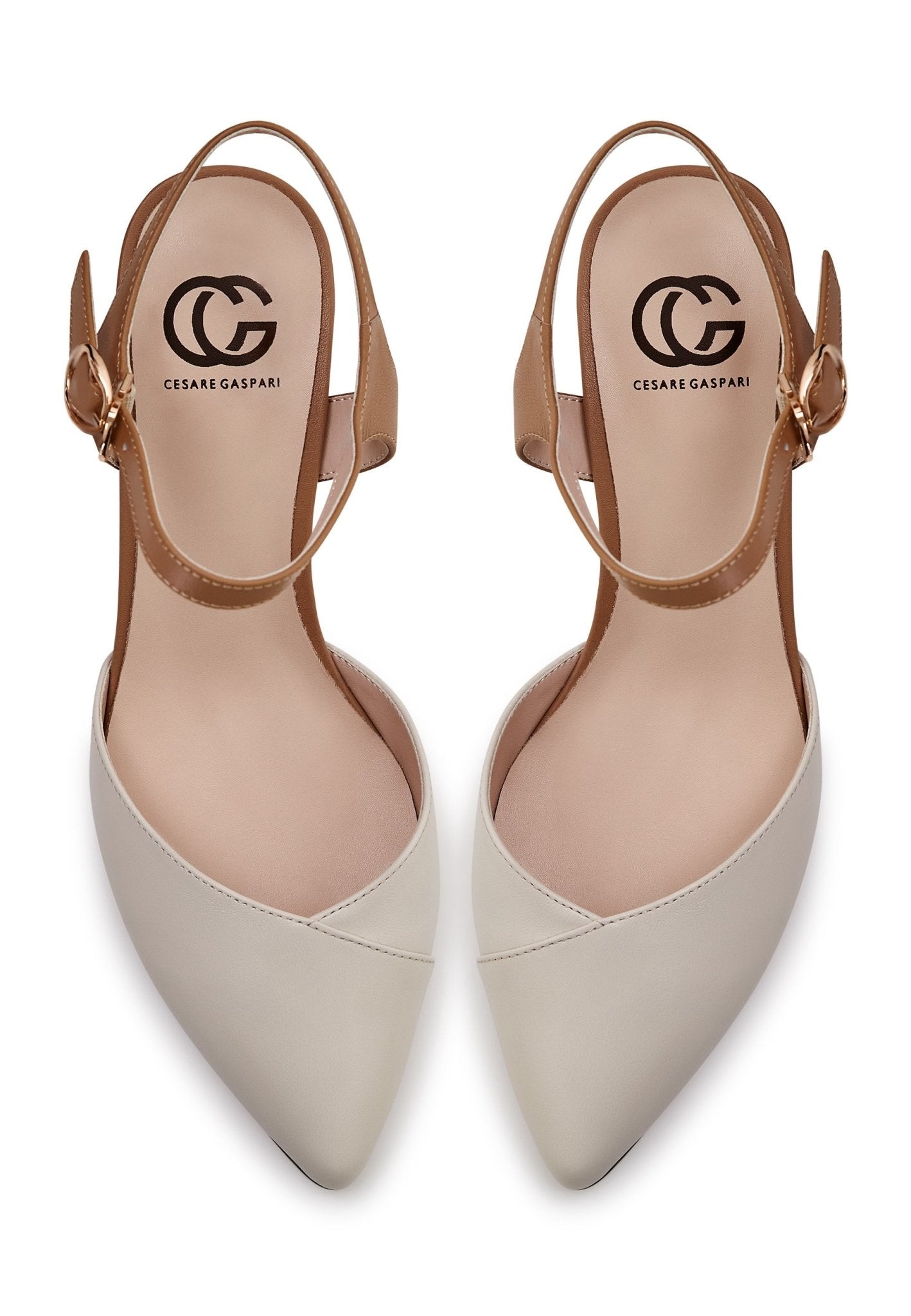 Block Heel Leather Pump - Cesare Gaspari - Pumps