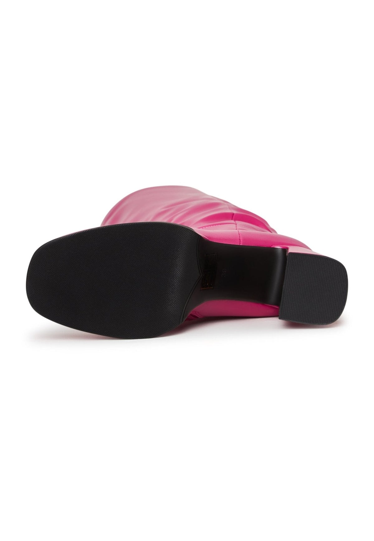 Luksus læder over-knæ-støvler - Pink