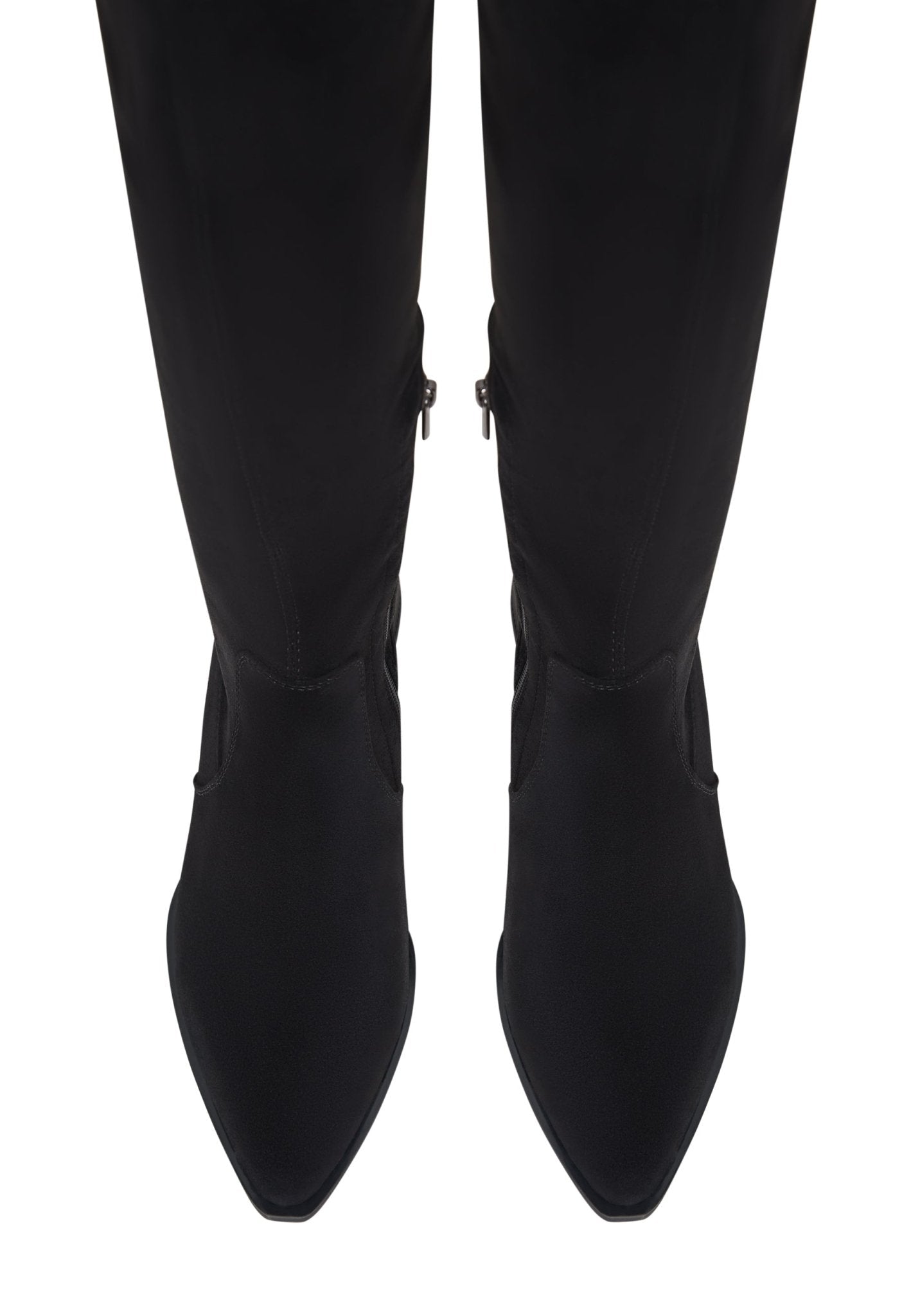 Block Heel Suede Over the Knee Boots - Cesare Gaspari - Boots