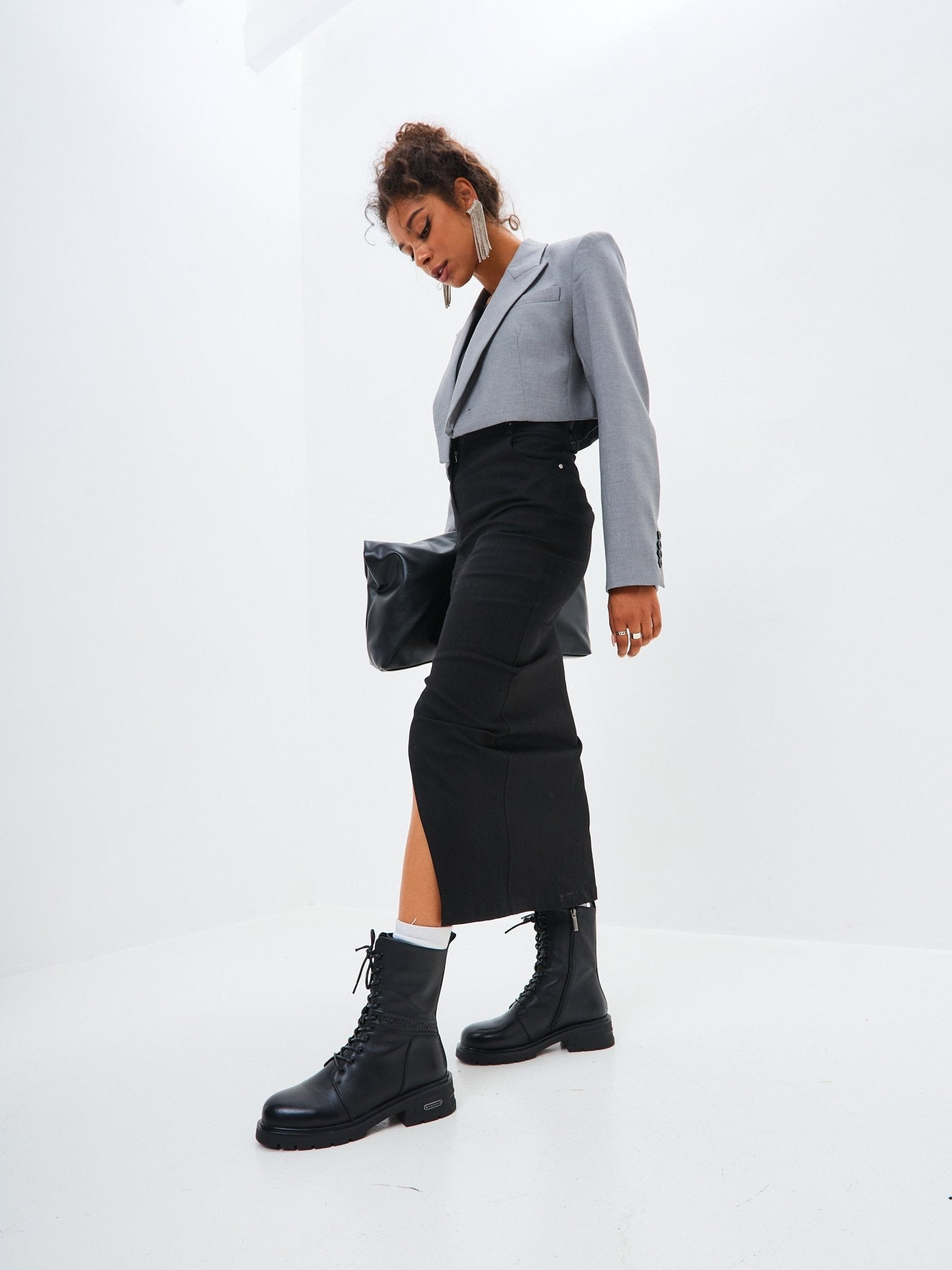 Casual Leather Block Heel Ankle Boots - Cesare Gaspari - Ankle Boots