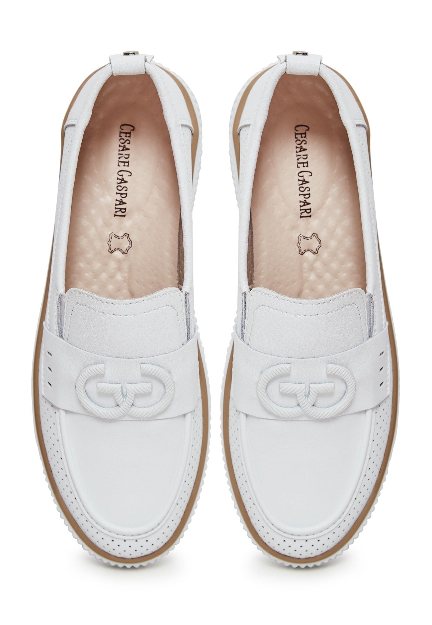 Casual Leather Platform Loafers - Cesare Gaspari - Loafers