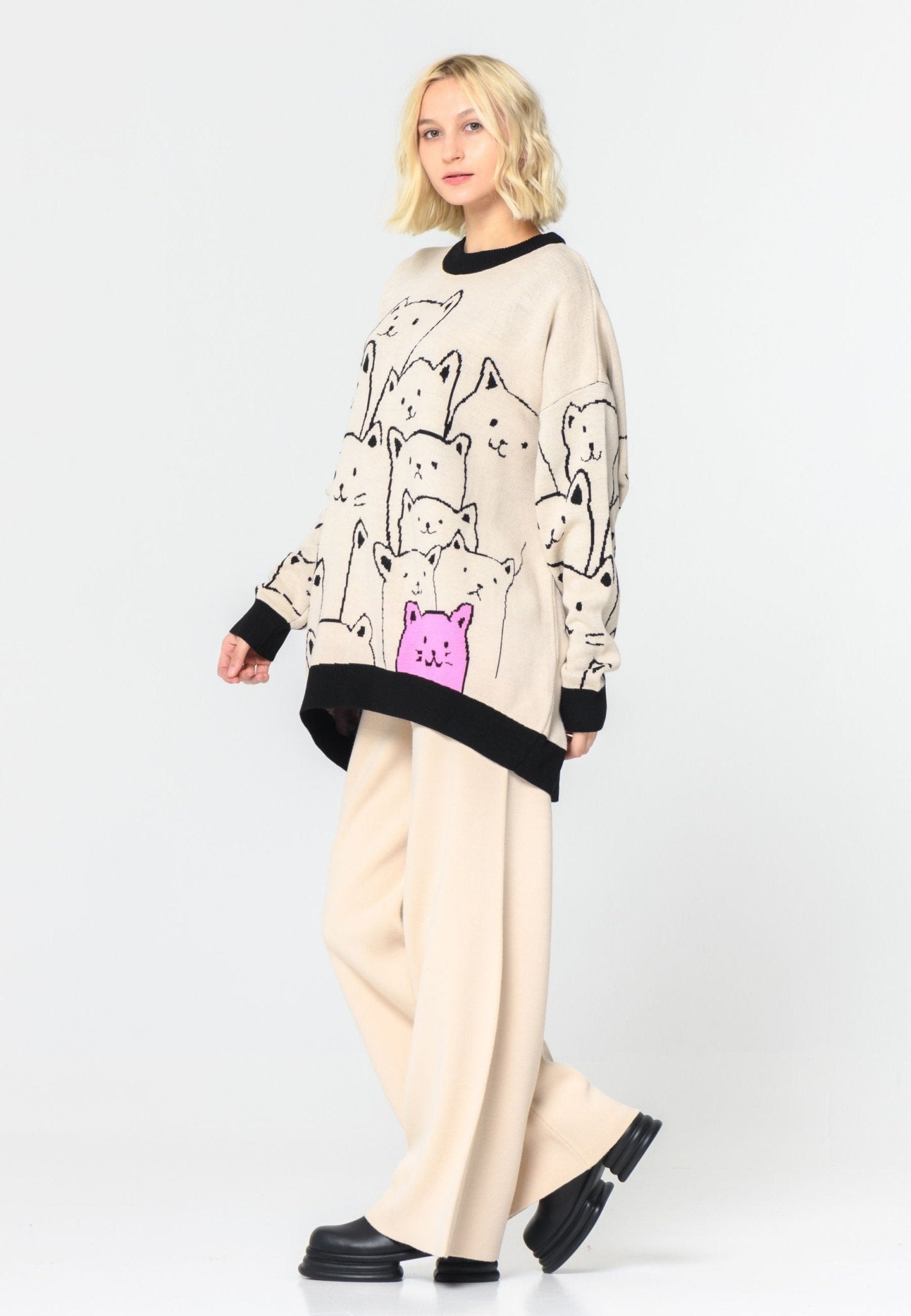 CG Cat Oversized Jumper - Cesare Gaspari -