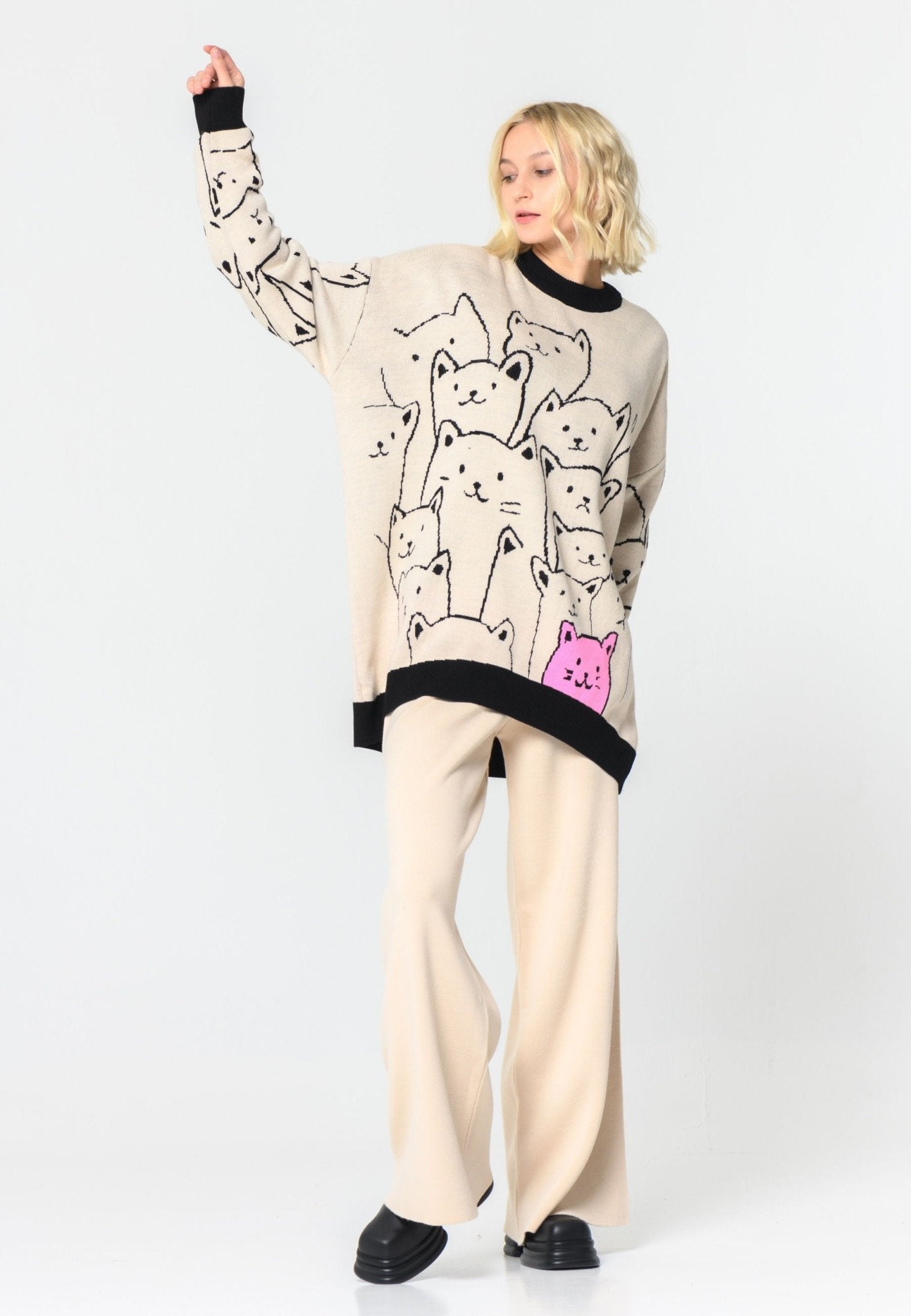 CG Cat Oversized Jumper - Cesare Gaspari -